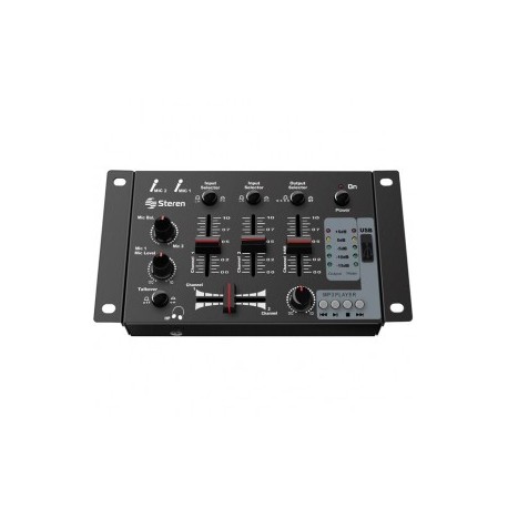 Mezcladora de Audio de 3 Canales con Lector USB marca Steren