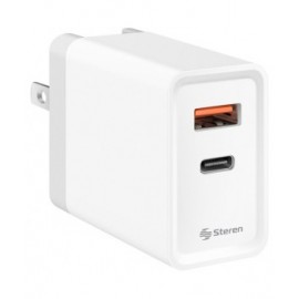 Cargador Doble de 36 W USB Quick Charge y USB C Power Delivery marca Steren