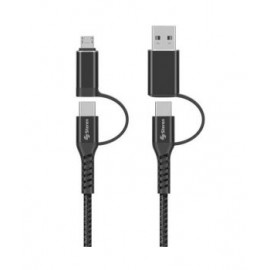 Cable Multiconexion USB/USB C  a USB C/Micro USB 1 m. marca Steren.