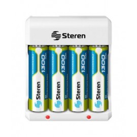Cargador de Batería AA/AAA incluye 4 Baterías AA marca Steren.