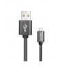 Cable micro USB Chrome metálico marca Ginga