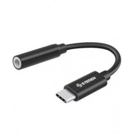 Adaptador de USB tipo C a AUX 3,5mm marca Steren.