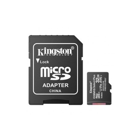 Memoria MicroSD de 32 GB + Adaptador SD marca Kingston