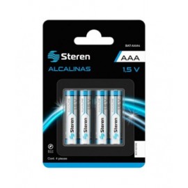 Paquete de 4 Baterías Alcalina AAA 1.5V marca Steren