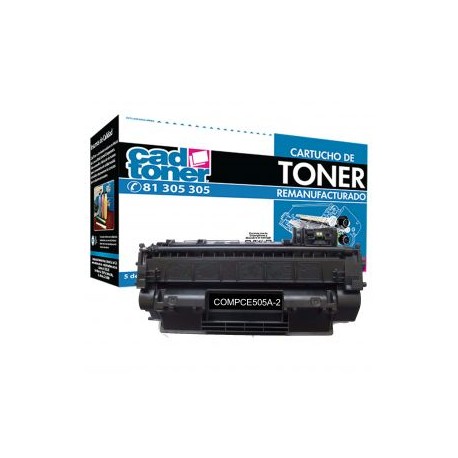 Cartucho de Toner 05A (CE505A) Negro Remanufacturado marca Cad Toner sin Intercambio para 2,300 páginas.