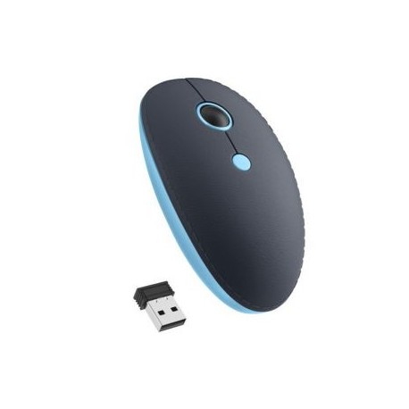 Mouse Inalámbrico con acabado Rubber tipo Piel hasta 1600 DPI marca Steren.