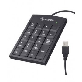 Teclado Numero USB Extra Plano con 17 teclas marca Steren.