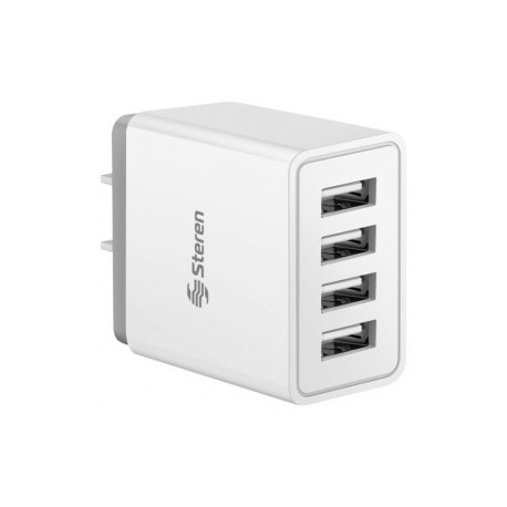 Cargador de pared USB express cuádruple marca Steren