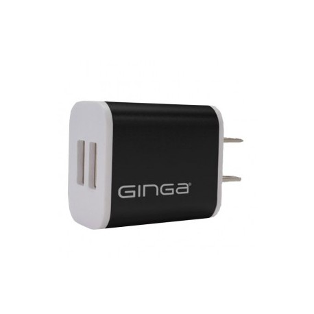 Cargador de Pared con Doble Entrada USB 2.0 Carga Rapida marca Ginga